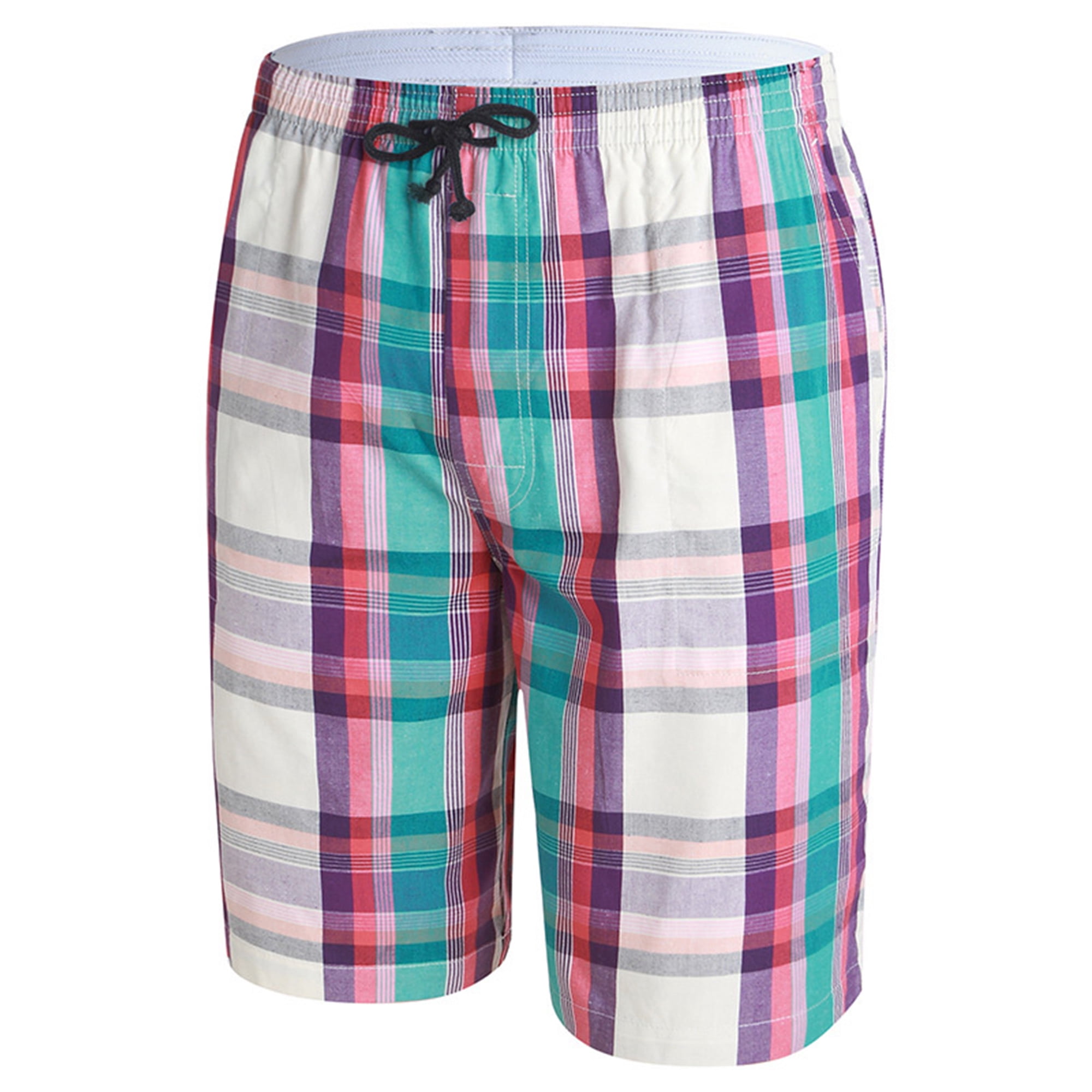 UKAP Men Pj Bottoms Elastic Waist Pajamas Shorts Mid Waisted Lounge Short Pant Lightweight Sport Sleepwear 4 XL