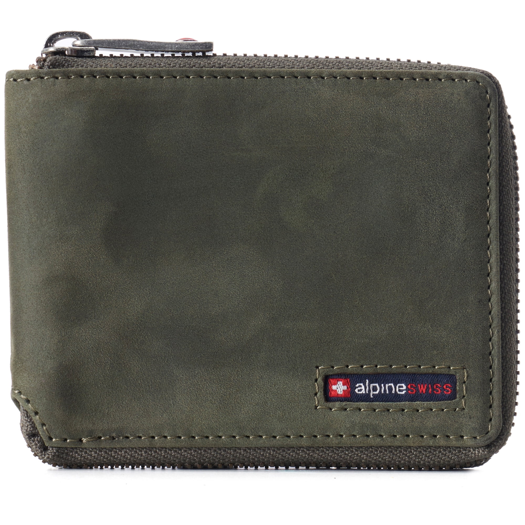 Alpine Swiss - Alpine Swiss Zipper Bifold Wallet for Men Women RFID ...
