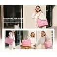 thumbnail image 3 of Gocvo Tote Bag for Women, Large Capacity Lightweight Puffer Bag, Waterproof Shoulder Bag for Women for Daily Travel, Gym, Work(Pink), 3 of 9