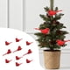 thumbnail image 1 of Adornos navideños artificiales de pájaros, simulación de pájaros rojos, decoraciones con plumas, artesanías para árboles de , decoración para, 1 of 8