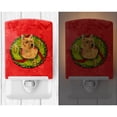 thumbnail image 2 of Caroline's Treasures SS4188CNL Norwich Terrier Cristmas Wreath Ceramic Night Light, 6x4x3", multicolor, 2 of 2