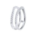 thumbnail image 2 of Round White Cubic Zirconia Enhancer Guard Ring 14K White Gold Ring Size - 9, 2 of 3