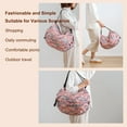 thumbnail image 3 of 15.75inch Foldable Shopping Bag with Shoulder Strap, Large Reusable Grocery Bag, Collapsible to 3.35in, 100g Lightweight for Travel/Picnic/Eco-Friendly,Diamond Print, 3 of 7