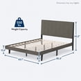 thumbnail image 2 of Kadyn Upholstered Platform Bed Frame with Tufted Headboard / No Box Spring Needed / Mattress Foundation / Easy Assembly, Queen, 2 of 6