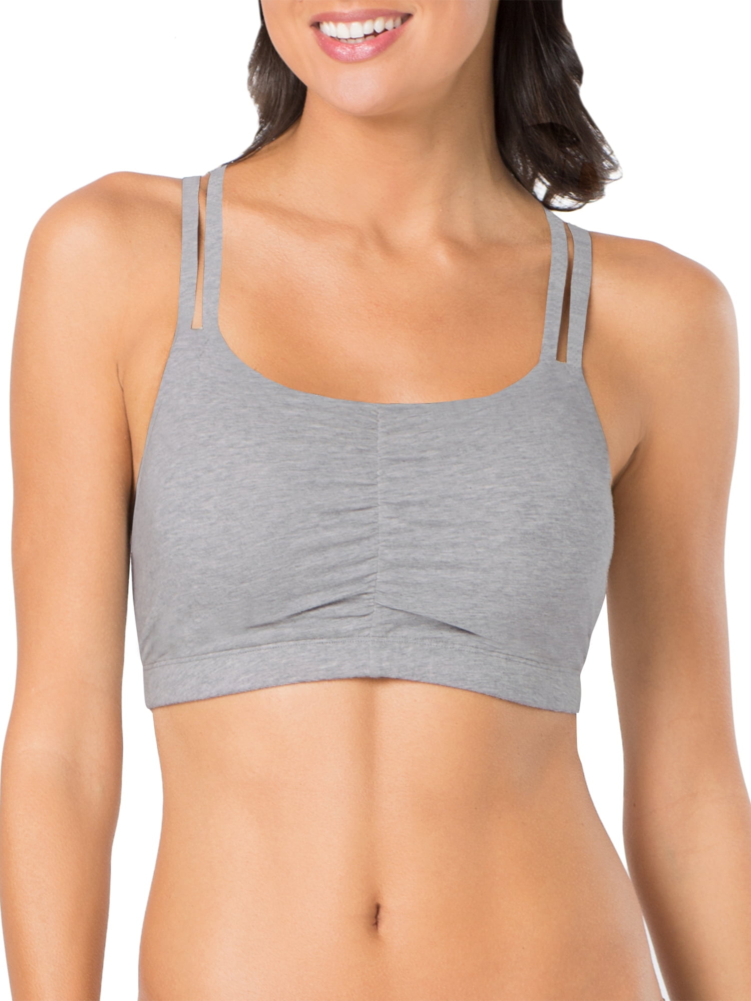 Fruit of the Loom Women's Spaghetti Strap Cotton Sports Bra, 3-Pack,  Style-9036