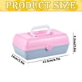 thumbnail image 4 of Travel Makeup Organizer Box, Portable Cosmetic Case with Handle, 3-Layer Desktop Storage Bins for Jewelry & Small Items, Dustproof Vanity Organizer, 4 of 5