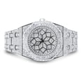 thumbnail image 3 of Men's 43mm Fully Iced Out Octagon Watch - Simulated Diamonds, Quartz Movement - Silver Dial, 3 of 5