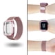 thumbnail image 1 of Correa para apple watch comparible con 42mm / 44mm metálica + Protector completo de pantalla. Estilo Milanese. Mamá Pulpo  Milanese mica completa, 1 of 6