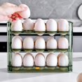 thumbnail image 5 of Food Storage Containers,Flippable Egg Holder For Refrigerator 3 Layer Egg Storage Container For Refrigerator Side Door Auto Flip Tray Egg Storage Container Saving Eggs Dispenser For Counterto, 5 of 9
