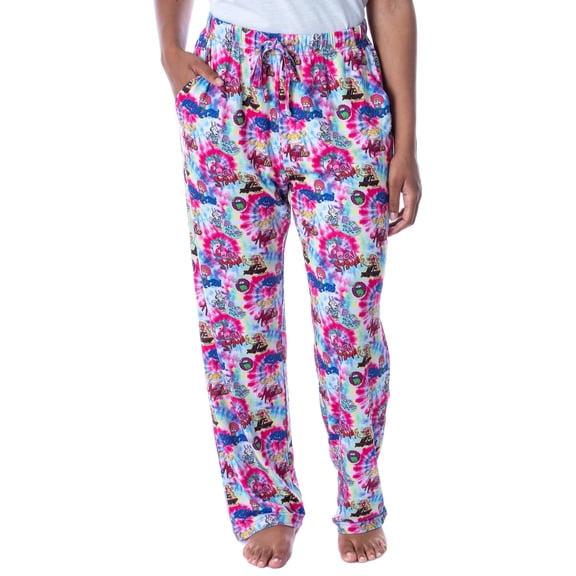 Nickelodeon Womens' Rugrats Ren and Stimpy Spiral Tie Dye Pajama Pants