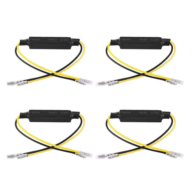 Dalazy 4x Indicateur de Clignotant Universel Noir avec Tension de Résistance de Charge LED 12V en Matériaux 1PCS