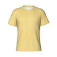 thumbnail image 3 of Naloa Yellow Gingham Men's T-Shirt Sport T-shirt Men's Basic Tee Casual Men's Shirt, Round Neck, Short Sleeves - Small, 3 of 5