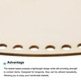 thumbnail image 4 of 2 Pcs Wooden Basket Bottoms Fan-shaped Base Wood Color Pad for DIY Knitting Crochet Bag Weaving Decoration, 4 of 5
