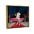 thumbnail image 3 of Stupell Industries Funny Red Carpet Poodle Animals & Insects Painting Gold Floater Framed Art Print Wall Art, 21 x 17, 3 of 9
