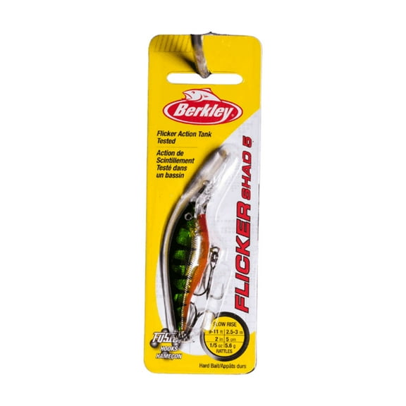 Berkley Flicker Shad Fishing Lure, Flashy Perch, 3/16 oz