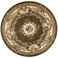 thumbnail image 1 of HomeRoots 352953 7 ft. 7 in. Round Polypropylene Green & Ivory Area Rug, 1 of 1