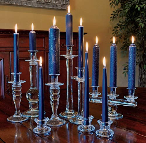 7-Inch Tall Root Candles Unscented Grecian Collenettes Dinner Candles Box of 4 Abyss