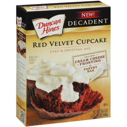 Duncan Hines Decadent Red Velvet Cupcake Cake & Frosting Mix, 19.4 oz by Generic
