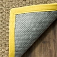 thumbnail image 6 of SAFAVIEH Natural Fiber Arbor Bordered Runner Rug, Natural/Gold, 2'6" x 12' - Coastal Design, Natural & Gold, Seagrass, Ideal for Entryway, Kitchen, Living Room, Office, Hallway, 6 of 10