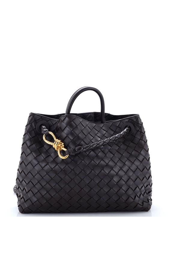 Pre-Owned Andiamo Top Handle Bag Intrecciato Nappa Medium By Rebag
