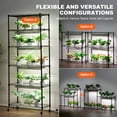 thumbnail image 6 of KFFKFF Metal Plant Shelf, 6-Level, 192W, with Adjustable Grow Light, Mobile Seed Germination Rack, 29.5"L x 13.8"W x 70.9"H, Ideal for Indoor Gardening, 6 of 9