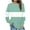 Green, variant on ZyeKqe Womens Crewneck Sweatshirts Colorblock Long Sleeve Casual Outdoor Sport Fall Pullover Tops