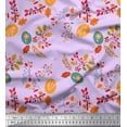 thumbnail image 1 of Soimoi Cotton Poplin Fabric Berries,Leaves & Floral Artistic Decor Fabric Printed Yard 56 Inch Wide, 1 of 1
