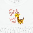 thumbnail image 4 of Inktastic My Safta Loves Me Cute Giraffe Girls Baby Dress, 4 of 5