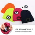 thumbnail image 2 of Sinhoon Beanie Hat with Light for Kids,Unisex USB Rechargeable Hands Free 4 LED Headlamp Cap Winter Knitted Night Lighted Hat Flashlight, Gifts for kids Boys Girls (Fluorescent yellow), 2 of 8