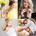 thumbnail image 3 of Hotoyannia 72 Hojas de Tatuajes Temporales Pequeños, Tatuajes Falsos que Parecen Reales y Duran Mucho, Incluyen Tatuajes de Lobo, León, Tigre, Esqueleto y Calavera, 3 of 3