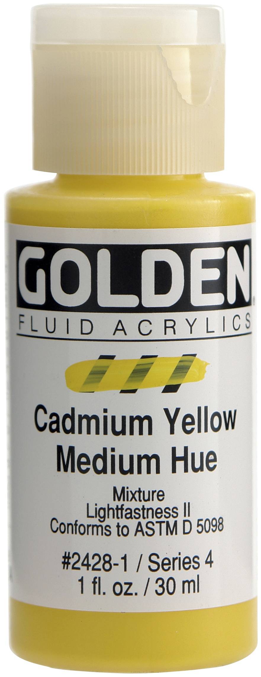 Golden Fluid Acrylic Paint Series 4 1ozCadmium Yellow Medium Hue