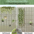 thumbnail image 4 of MAYEERTY Outdoor Metal Privacy Screen 6ft × 4ft Olive Gray, 6-Panel Brick Pattern Decorative Screen for Garden, 4 of 6