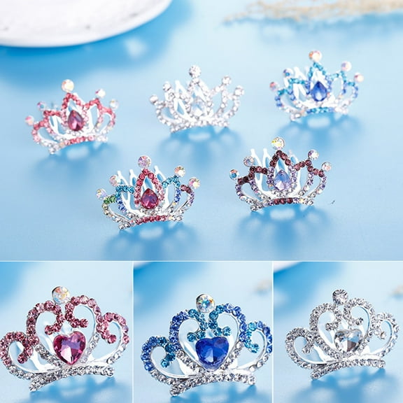 SPRING PARK Cute Mini Hair Clip For Tiara Princess Crown Comb Costume Accessory Party Girls Kids