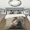 thumbnail image 2 of Designart "Asian Art Geishas beauty III" Asian Bedding Covert Set - Asian Art Coral People Bed Set With 2 Shams, 2 of 6