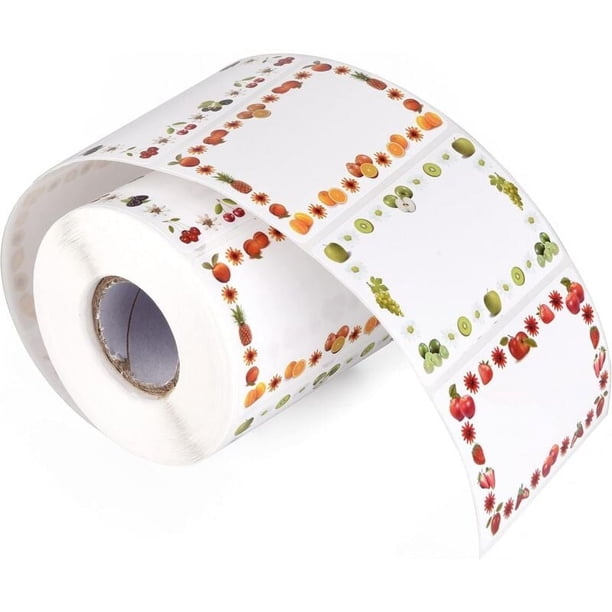 Etiquetas térmicas con nombre de otoño, impresión térmica directa, resistente al aceite, impermeable, resistente a los arañazos, papel de impresora térmica DIY, etiqueta de código de barras,