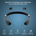 thumbnail image 3 of AMORNO Auriculares Bluetooth plegables inalámbricos con banda para el cuello con auriculares retráctiles, auriculares estéreo deportivos a prueba de sudor con cancelación de ruido con micrófono, 3 of 5
