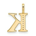 thumbnail image 3 of Auriga Fine Jewelry 10K Yellow Gold Diamond Letter K Initial Pendant for Women (L - 0.62 inch, W - 11.79 inch), 3 of 6