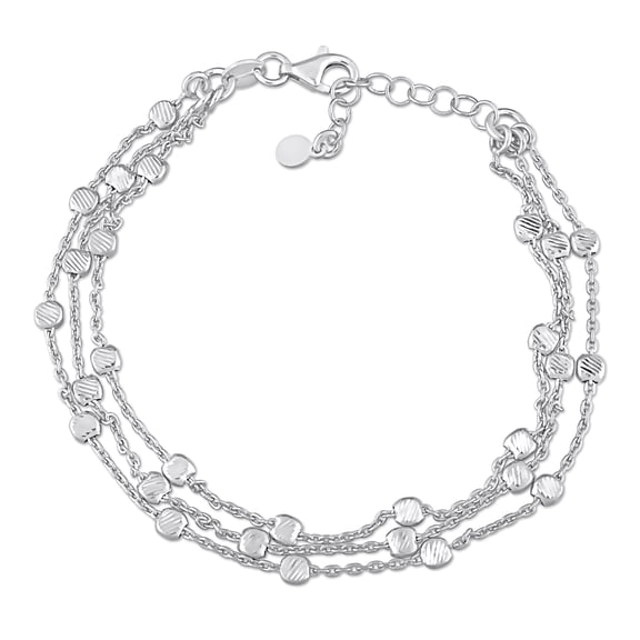 Everly Women's Multi-Strand Sterling Silver Station Bracelet
