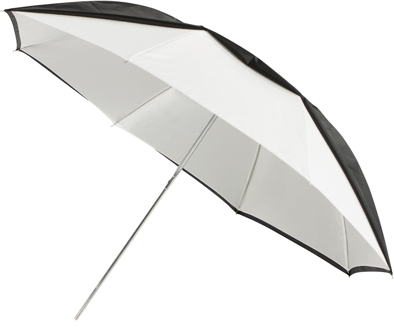 Westcott White Satin Convertible Compact Collapsible Umbrella with