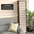 thumbnail image 6 of Red Lantern 6 ft. Tall Window Pane Shoji Screen - Walnut - 8 Panels, 6 of 7