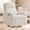 Chenille White, variant on BaseBeauty Power Swivel Rocker Recliner, Swivel Glider Recliner with Type-C & USB Port, Nursery Recliner Glider Chair with Double Pockets, Chenille White