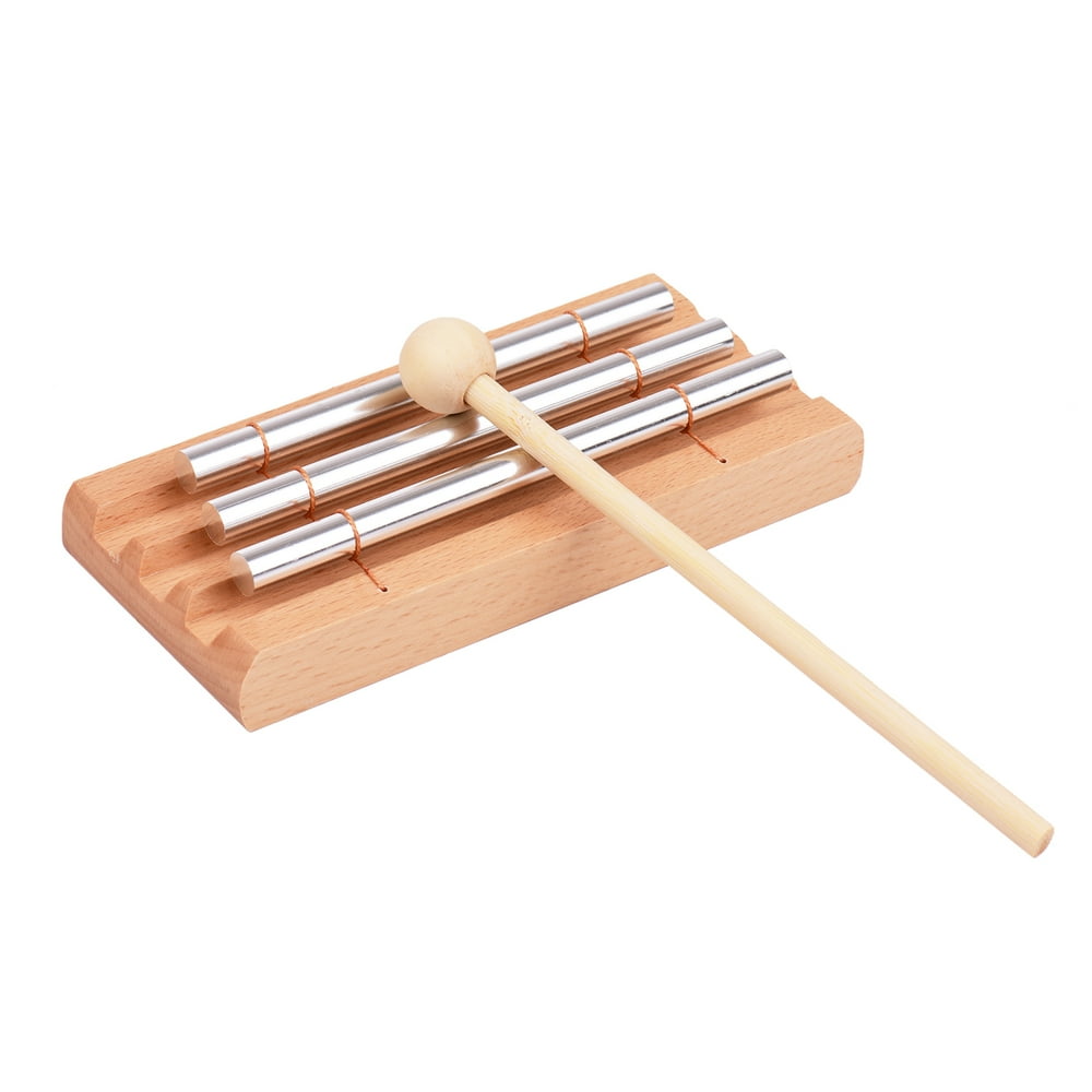 3-Tone Wooden Chimes with Mallet Percussion Instrument for Prayer Yoga ...