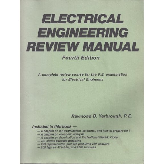 Pre-Owned Electrical Engineering Review Manual: A Complete Review Course for the P.E. Examination for Electrical Engineers (Engineering Review Manual Series), 9780932276360, 0932276369, Hardcover, 4th edition