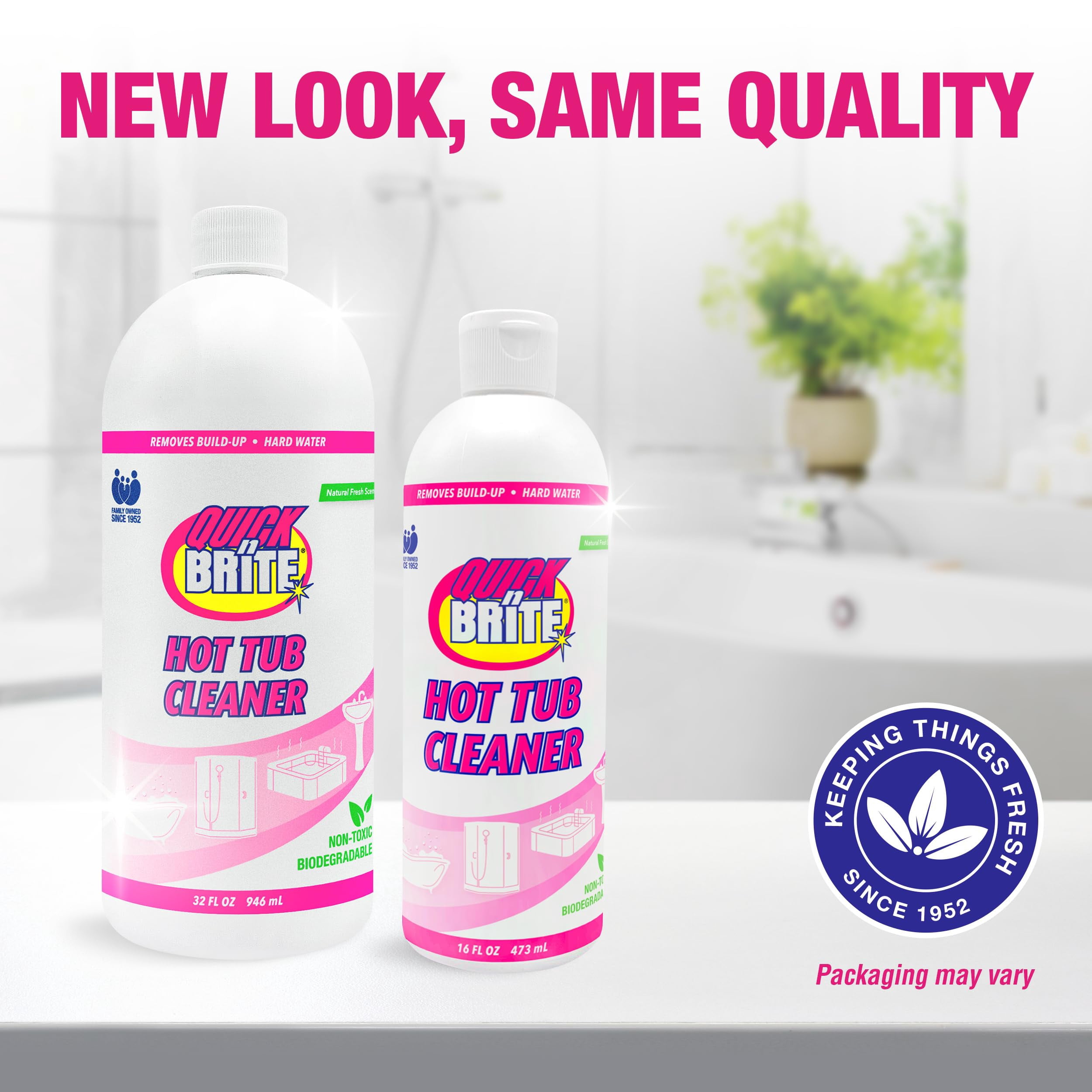 Quick N Brite Heavy Duty Hot Tub Cleaner - Non-abrasive Cleaning Gel, 32 oz. (Packaging May Vary)