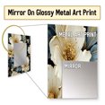 thumbnail image 3 of Designart "Opulent Gold Grey Floral Luxe II" Floral Wall Mirror, Printed Gold Wall Mirror, Traditional Bathroom Wall Mirror, Decorative Floral Mirror - 30x40 Inch, 3 of 5