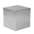 thumbnail image 3 of Benjara Brioni 20 Inch Tall Side End Table, Square Top, Brushed Silver Metal Frame, 3 of 5