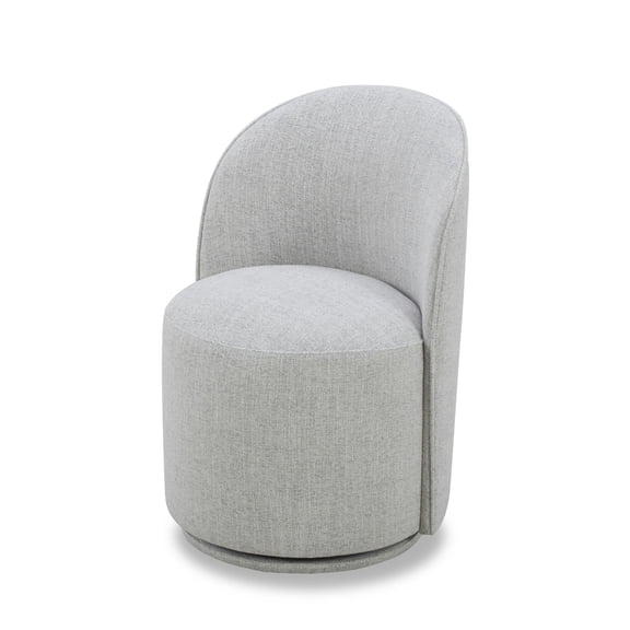 Correa - Modern Light Gray Fabric Swivel Dining Chair
