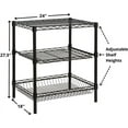 Double Height Adjustable Storage Fridge Stand with Microwave Shelf for