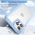 thumbnail image 6 of Case for iPhone 11 Pro Case Slim Dropproof [Defend from Drop/Scratch/Slip/Fingerprint] Clear Acrylic Hard Back Soft TPU Bumper Hybrid Phone Cover for iPhone 11 Pro-Blue, 6 of 8