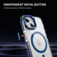 thumbnail image 4 of for iPhone 15 Plus Case Compatible with MagSafe, Military Grade Shockproof Heavy Duty Protective Adjustable Kickstand Ultra Clear Magnetic Phone Case for iPhone 15 Plus, Blue, 4 of 8